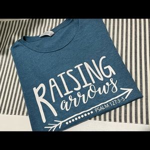 Raising Arrows, Glitter Vinyl on Bella Canvas